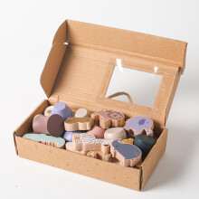 Holz-Bausteine, Tierform, Spielzeug für Kinder