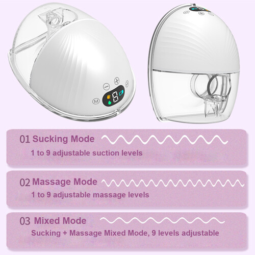 Tragbare Brustpumpe Hands-Free LED 3 Modi 150ml