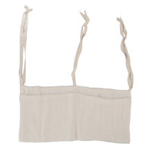 (Beige) Baby Bed Storage Hanging Bag 2 Pockets Grey