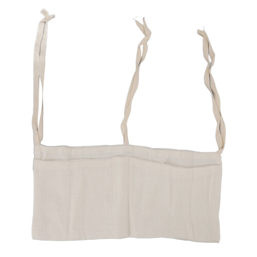 (Beige) Baby Bed Storage Hanging Bag 2 Pockets Grey
