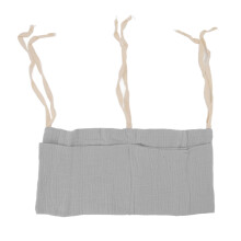 (Grey) Baby Bed Storage Hanging Bag 2 Pockets Grey