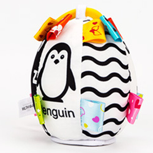 (Oval) Black White Stroller Toy High Contrast Rattles 0-1 Year 1