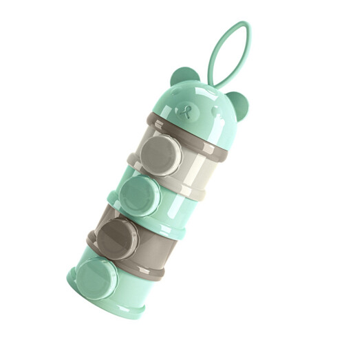 (Green) Baby Formule Dispenser 4-laags Draagbaar Groen 1