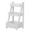 (White) 3-Layer Birch Wood Dollhouse Flower Stand w/Drawer 4