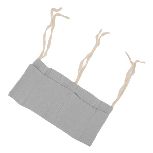 (Grey) Baby Bed Storage Hanging Bag 2 Pockets Grey 1