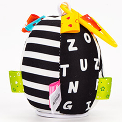 (Oval) Black White Stroller Toy High Contrast Rattles 0-1 Year 2