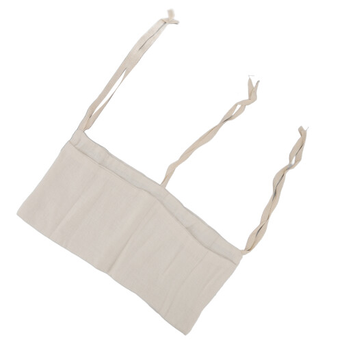 (Beige) Baby Bed Storage Hanging Bag 2 Pockets Grey 1
