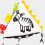 (Triangular) Black White Stroller Toy High Contrast Rattles 0-1 Year 4