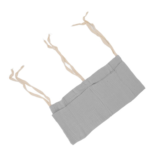 (Grey) Baby Bed Storage Hanging Bag 2 Pockets Grey 2