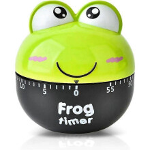 Mechanical Kitchen Timer, 360 Degree Cartoon Timers Cute and Attractive Multifunction Cooking Countdown Timer Mechanical Reminder (Green)