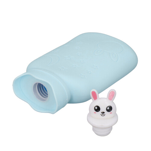 (Light Blue) Silikon-Wärmflasche mikrowellengeeignet 1