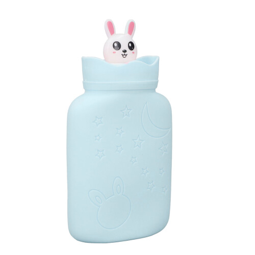 (Light Blue) Silikon-Wärmflasche mikrowellengeeignet 2