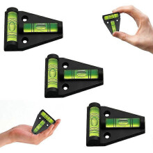 Small Spirit Level, T-Type Spirit Level, Mini Plastic Spirit Level, Pocket Level, Mini Spirit Level Accessory for Motorhomes or Caravans - 58x43x13mm