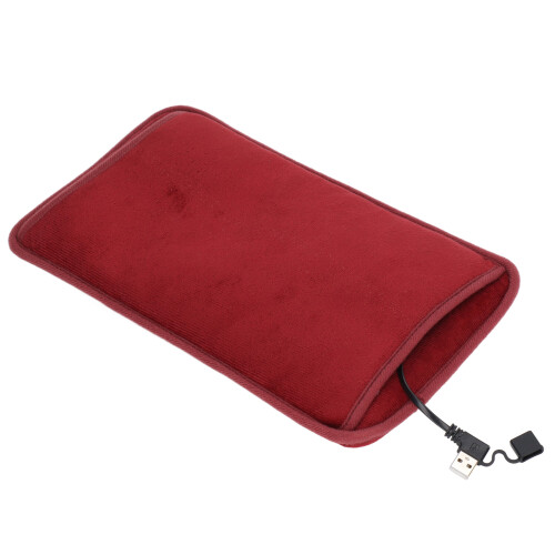 (Maroon) USB Hand Warmer Portable Foldable Fast Heating