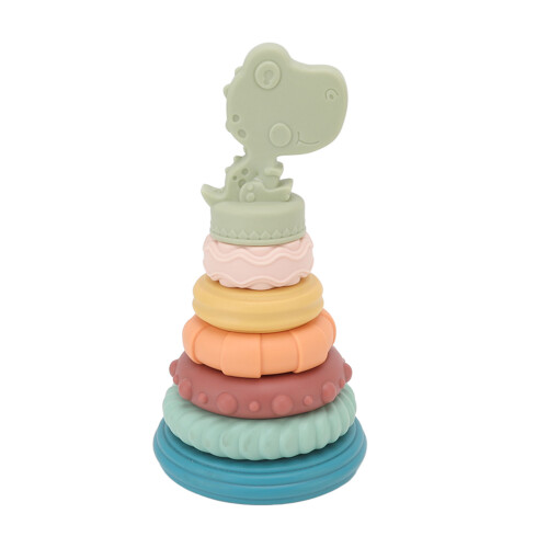 Baby Sensory Stacking Rings Soft Teether Learning Block 1