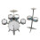 Kids Jazz Drum Set 7 Drums Compact Beginner Kit 2
