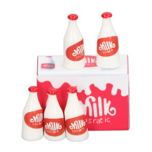 (Red) 8Stk Poppenhuis Melkfles Plastic Miniatuur Set 1:12 Rood