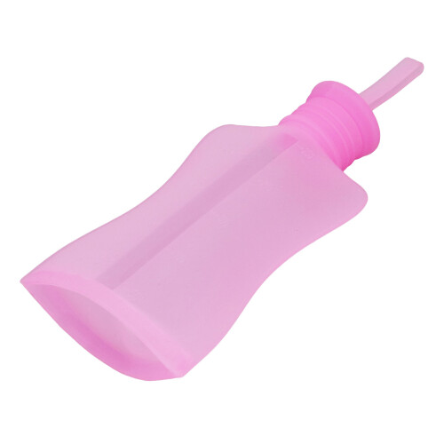(Pink) Silicone Milk Storage Bag 250ml Dark Blue Reusable 2