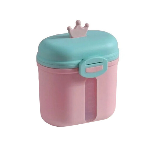 (Pink) Draagbare melkpoederdoos met lepel groen 1