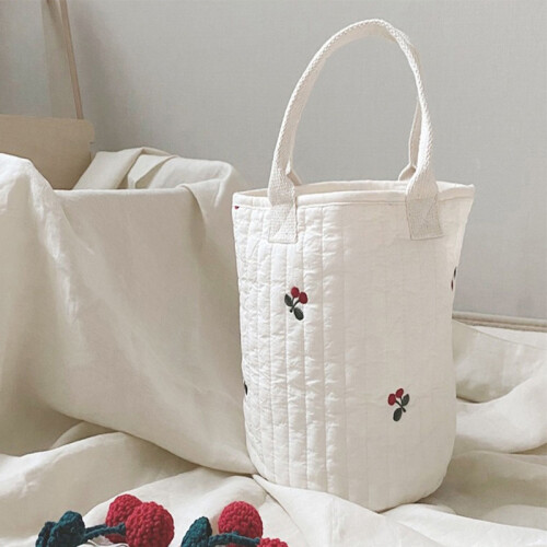 (Cherry Pattern) Babyflaschen-Aufbewahrungsbeutel Baumwoll-Etui Stroller