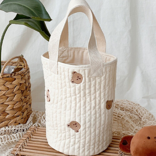 (Small Bear Pattern) Babyflaschen-Aufbewahrungsbeutel Baumwoll-Etui Stroller