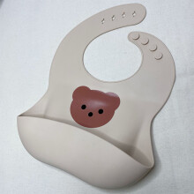 (Bear) Wasserdichter Silikon-Lätzchen mit Tasche, Hase