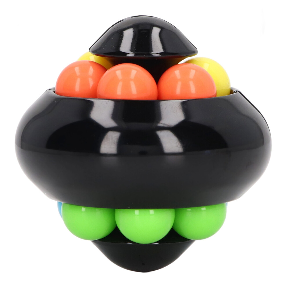 (Black) Rotating Ball Puzzle Toy Adult Stress Relief Bead Rotation Black