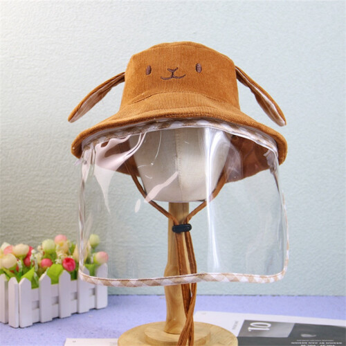 (Coffee Color 18.9 ~ 21.3in) Kids Adjustable Dust Proof Sun Hat Visor 1