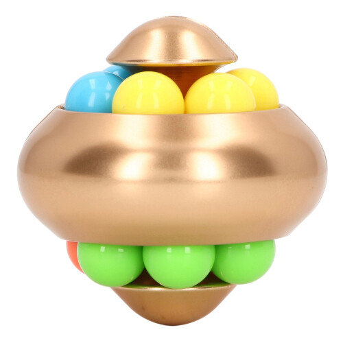 (Gold) Black Rotating Ball Stress Relief Puzzle
