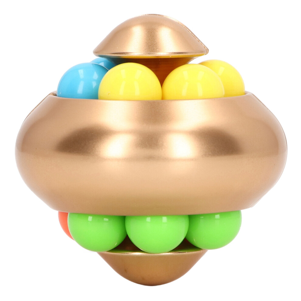() Rotating Ball Puzzle Toy Adult Stress Relief Bead Rotation Gold/Black