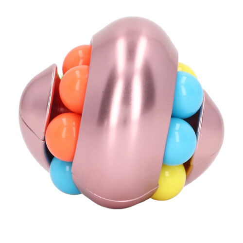 (Rose Gold) Black Rotating Ball Stress Relief Puzzle 2