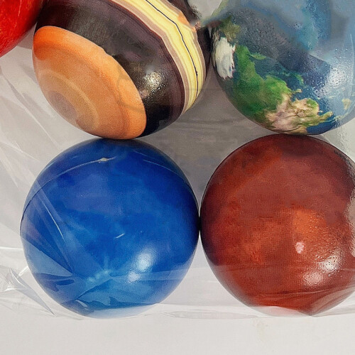 (Solar System) 10x Klare Quetschbälle 63mm Sonnensystem 1