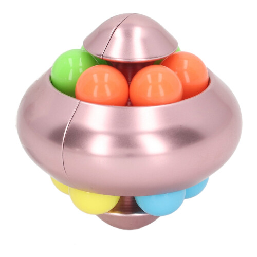 (Rose Gold) Black Rotating Ball Stress Relief Puzzle 1