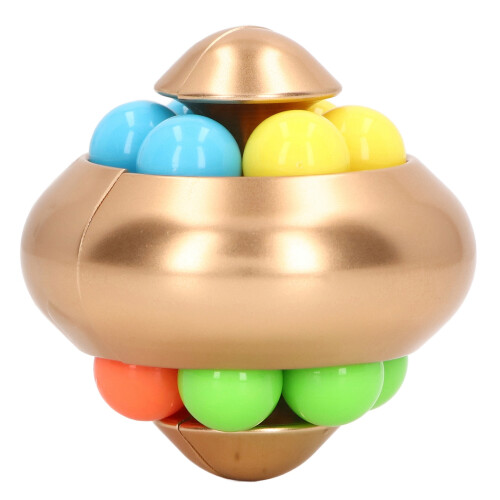 (Gold) Black Rotating Ball Stress Relief Puzzle 1