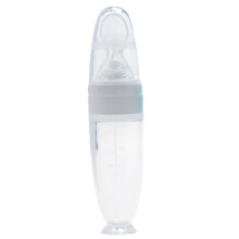 (White) Silikon-Babyflaschenlöffel mit Saugnapf