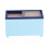 (Blue) 1/12 Dollhouse Refrigerator Horizontal Mini Kitchen Fridge Blue 1