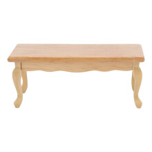 Puppenhaus-Couchtisch 1:12 Birke Rechteckig