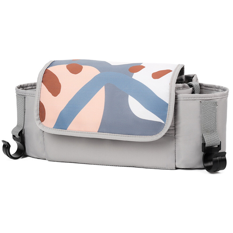 (Grey) Baby Stroller Storage Bag Multifunction Hanging Organizer Grey