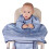 (Blue with Storage Bag) Baby Feeding Bibs Cute Pattern Blue with Storage Bag 1