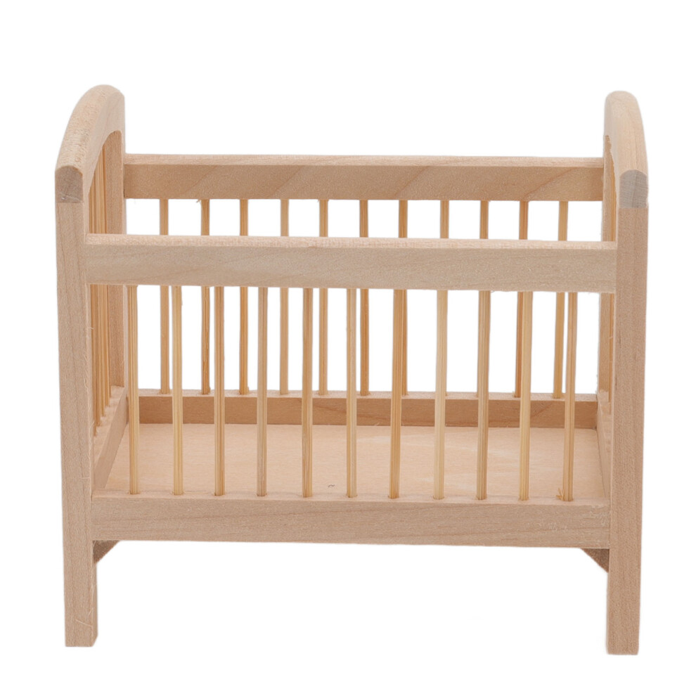 Miniature 1/12 Scale Wooden Doll Bed Burrs Free