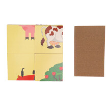 (Farm) Holz-Puzzle mit Cartoon-Tieren für Kleinkinder, Farm-Design