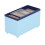 (Blue) 1/12 Dollhouse Refrigerator Horizontal Mini Kitchen Fridge Blue 4