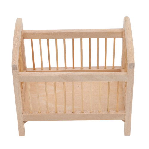 Miniature 1/12 Scale Wooden Doll Bed 2