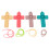 4Pcs silicone baby teether toys for molar chew relief 1