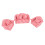 (Red) 3Pcs Dollhouse Sofa Set Pine Cloth Light Color Red 3