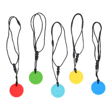 5x Silikon-Babyzahnschmerzspielzeug Schädel rund 5 Farben BPA-frei