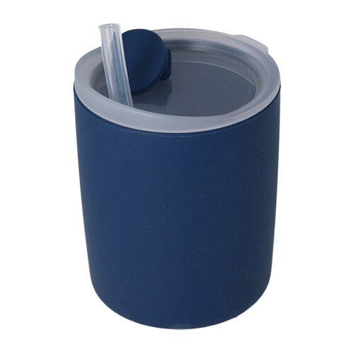 (Blue) Baby Trinkbecher mit Strohhalm Weich Blau 1