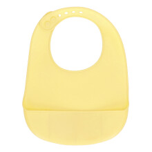 (Yellow) Silicone Bib Waterproof Neck Fasteners 10-72 Months Lotus Pink