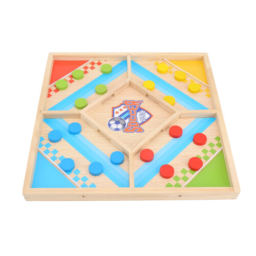 2-in-1 Flying Chess Wooden Board Game 2