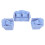 (Blue) 3Pcs Dollhouse Sofa Set Pine Cloth Light Color Red 2